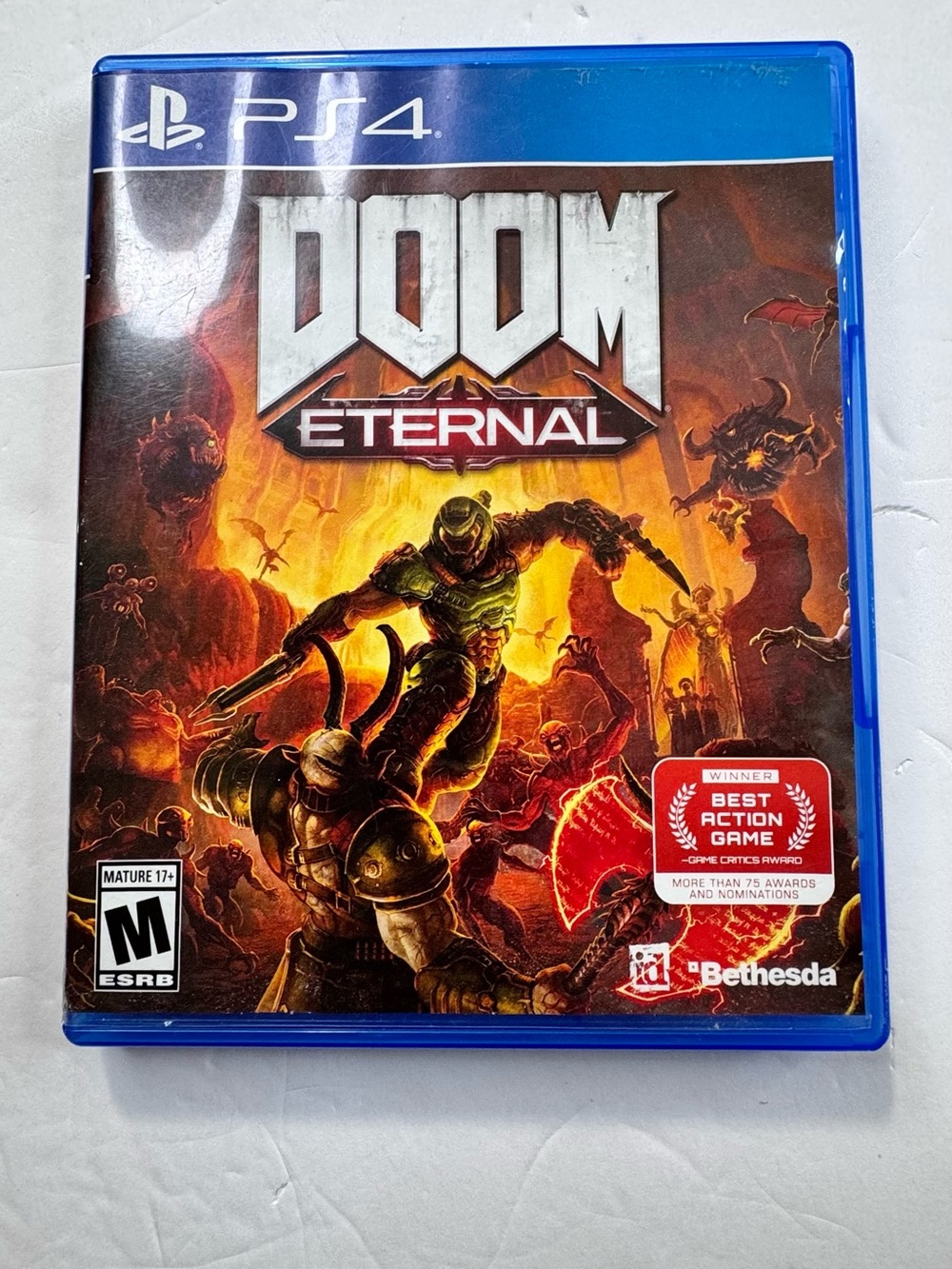 DOOM Eternal PS4 PlayStation 4 Game Complete with Case Used Condition Artwork